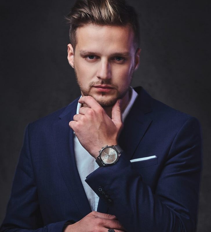 Confident sugar daddy profile representing a certification badge